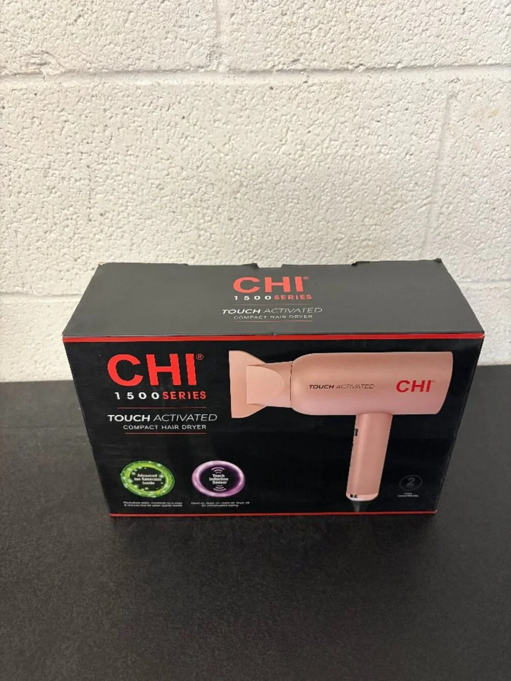 CHI Touch Activated Hair Dryer - Pink - 1500 Watt: Hair Drying, All Hair Types,